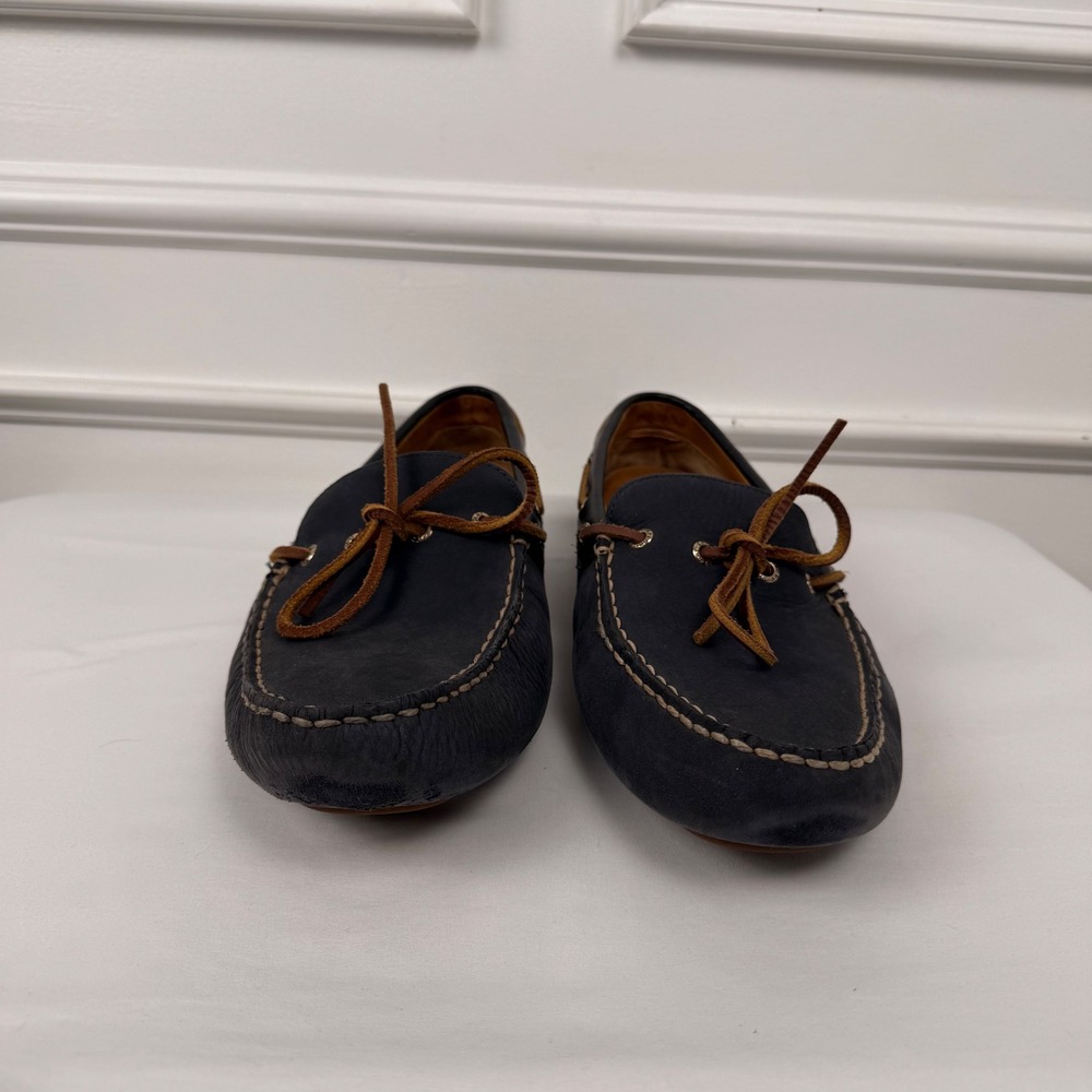 Sperry Gold Cup Harpswell Driver Mens 11.5 M Navy Blue Leather Loafers STS21644